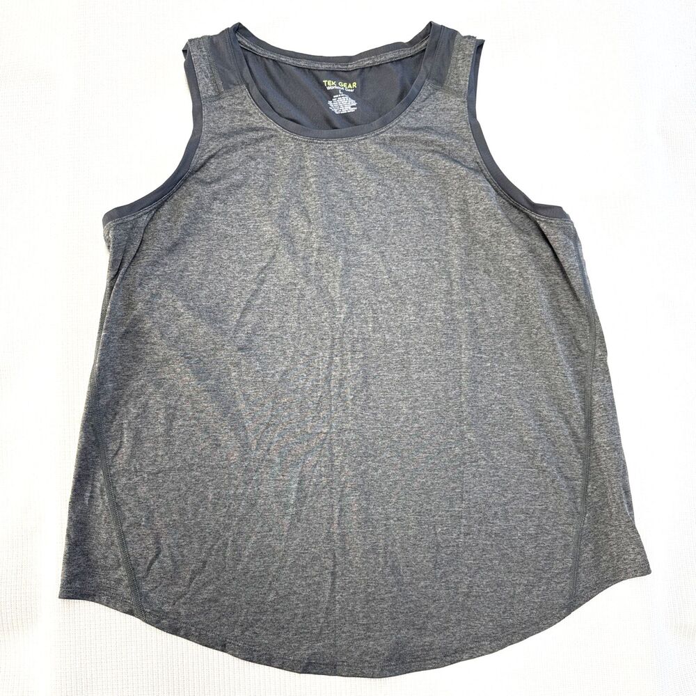 Tek Gear Women's Tank Top Gray - L - Workout Gym Yoga Performance Comfort